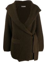 Issey Miyake Pre-Owned cardigan en maille nervurée - Vert - thumbnail