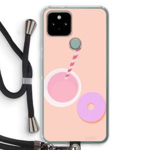 Donut: Pixel 5 Transparant Hoesje met koord