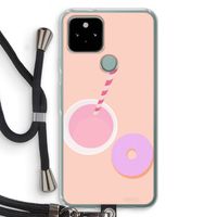 Donut: Pixel 5 Transparant Hoesje met koord