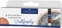 Faber Castell FC-167504 Tekenstift Faber-Castell Pitt Artist Pen Kalligrafieset Van 4st - thumbnail