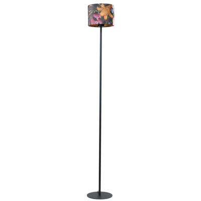 Masterlight Zwarte vloerlampVenus 150cm met Flower lampenkap - 1470-05-BL-130