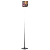 Masterlight Zwarte vloerlampVenus 150cm met Flower lampenkap - 1470-05-BL-130