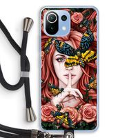 Lady Moth: Xiaomi Mi 11 Lite Transparant Hoesje met koord
