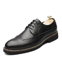 Britse mannen schoenen Brogue schoenen zakelijke formele schoenen grootte: 37 (zwart)