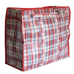 Wastas/boodschappentas/opbergtas rood print 100 x 70 x 30 cm - Shoppers