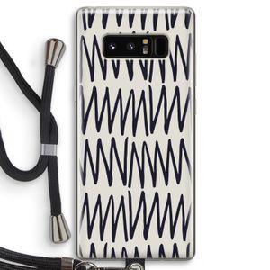 Marrakech Zigzag: Samsung Galaxy Note 8 Transparant Hoesje met koord