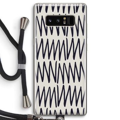 Marrakech Zigzag: Samsung Galaxy Note 8 Transparant Hoesje met koord
