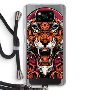 Tiger and Rattlesnakes: Xiaomi Poco X3 NFC Transparant Hoesje met koord