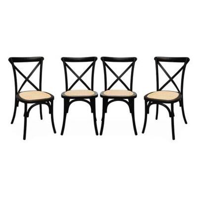 sweeek - Vintage houten bistrostoel (set van 4)
