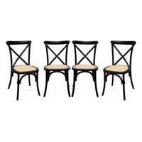 sweeek - Vintage houten bistrostoel (set van 4)