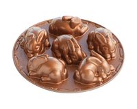 Nordic Ware Bakvorm Baby Bunny Koper - 6 stuks