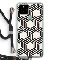 Geometrisch patroon: Pixel 5 Transparant Hoesje met koord Geometrisch patroon: Pixel 5 Transparant Hoesje met koord