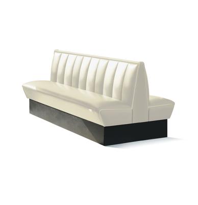 Classic Retro Diner Bank Bel Air HW180 DB Gebroken Wit Classic Retro Diner Bank Bel Air HW180 DB Gebroken Wit