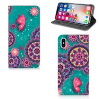 Apple iPhone Xs Max | Bookcase | Cirkels en Vlinders