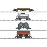 MiniTrix 18722 N set van 4 goederenwagons van de DB, MHI