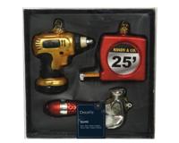 Ornament glas l3.3b5.5h12 cm mlt 3st kerst Decoris - Decoris