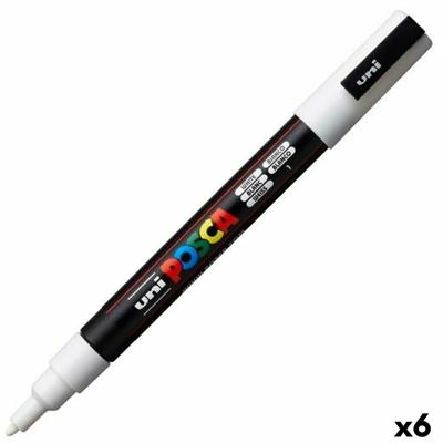 Markeerstift POSCA PC-3M Wit (6 Stuks)