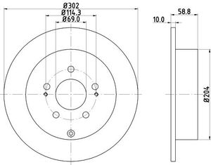 Remschijf Gecoat 54484PRO 8DD355118801