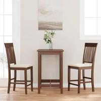 Barkrukken met kussens 2 stuks Bruin massief hout rubber