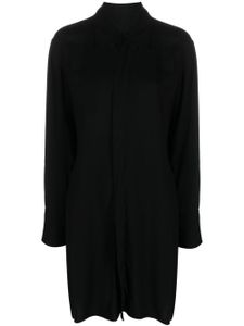 Yohji Yamamoto robe-chemise à design superposé - Noir