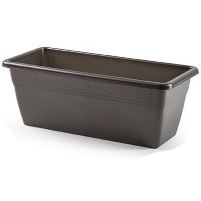 Plantenbak antraciet grijs rechthoekig 40 x 18 x 15 cm - Plantenbakken Plantenbak antraciet grijs rechthoekig 40 x 18 x 15 cm - Plantenbakken