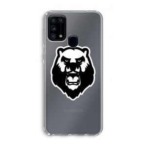 Angry Bear (white): Samsung Galaxy M31 Transparant Hoesje
