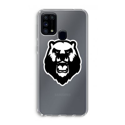 Angry Bear (white): Samsung Galaxy M31 Transparant Hoesje