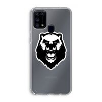 Angry Bear (white): Samsung Galaxy M31 Transparant Hoesje Angry Bear (white): Samsung Galaxy M31 Transparant Hoesje