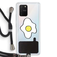 Spiegelei: Samsung Galaxy S10 Lite Transparant Hoesje met koord
