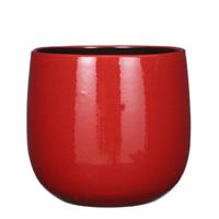 Mica Decorations Bloempot Pablo - 29x29x25 cm - Keramiek - Rood