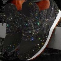 Women Muffin  Rhinestone New Crystal  Platform Sneakers - thumbnail