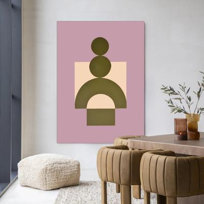 Urban Cotton Wandkleed 'Forma 3 Lilac' 80 x 110cm in Frame - black