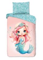 Good Morning Kinderdekbedovertrek "zeemeermin" - Multi - (140x200 cm) - Katoen