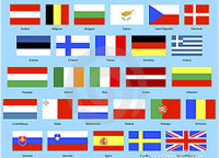 Feestartikelen EU vlaggen pakket - thumbnail