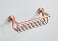 Flaconhouder SaniClear Copper | Wandmontage | 25x9x13 cm | Messing | Rechthoek | Koper geborsteld