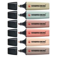 Stabilo boss naturecolors etui markeerstiften, 6st. Stabilo boss naturecolors etui markeerstiften, 6st.