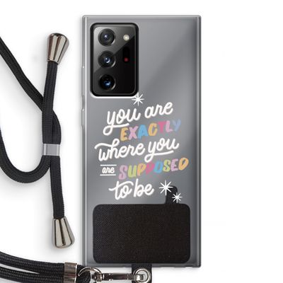 Right Place: Samsung Galaxy Note 20 Ultra / Note 20 Ultra 5G Transparant Hoesje met koord