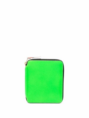 Comme Des Garçons Wallet portefeuille zippé à design à empiècements - Vert