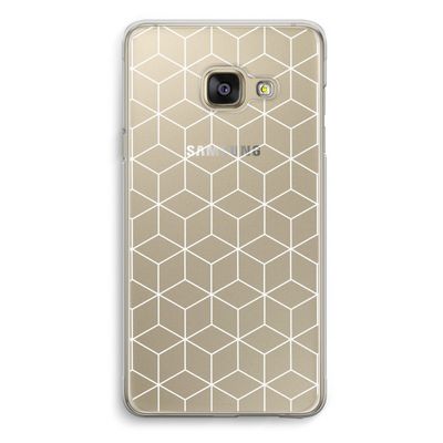Zwart-witte kubussen: Samsung A3 (2017) Transparant Hoesje