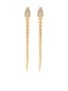 Shaun Leane boucles d'oreilles pendantes Serpent Trace serties de diamants