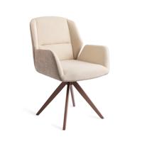 Jesper Home Draaibare Eetkamerstoel 'Myoko' Turn Brown, kleur Sandy Hill