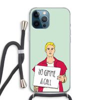 Gimme a call: iPhone 12 Pro Max Transparant Hoesje met koord