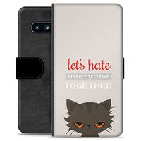 Samsung Galaxy S10+ Premium Portemonnee Hoesje - Angry Cat