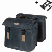 Dubbele fietstas Basil Elegance MIK 40-49 liter - estate blauw