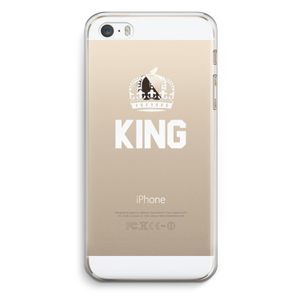 King zwart: iPhone 5 / 5S / SE Transparant Hoesje