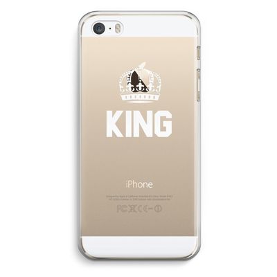 King zwart: iPhone 5 / 5S / SE Transparant Hoesje