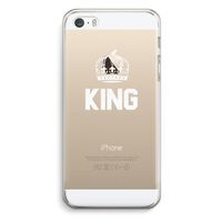 King zwart: iPhone 5 / 5S / SE Transparant Hoesje