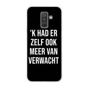 Meer verwacht - Zwart: Samsung Galaxy A6 Plus (2018) Transparant Hoesje