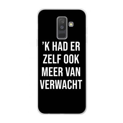 Meer verwacht - Zwart: Samsung Galaxy A6 Plus (2018) Transparant Hoesje