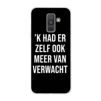 Meer verwacht - Zwart: Samsung Galaxy A6 Plus (2018) Transparant Hoesje